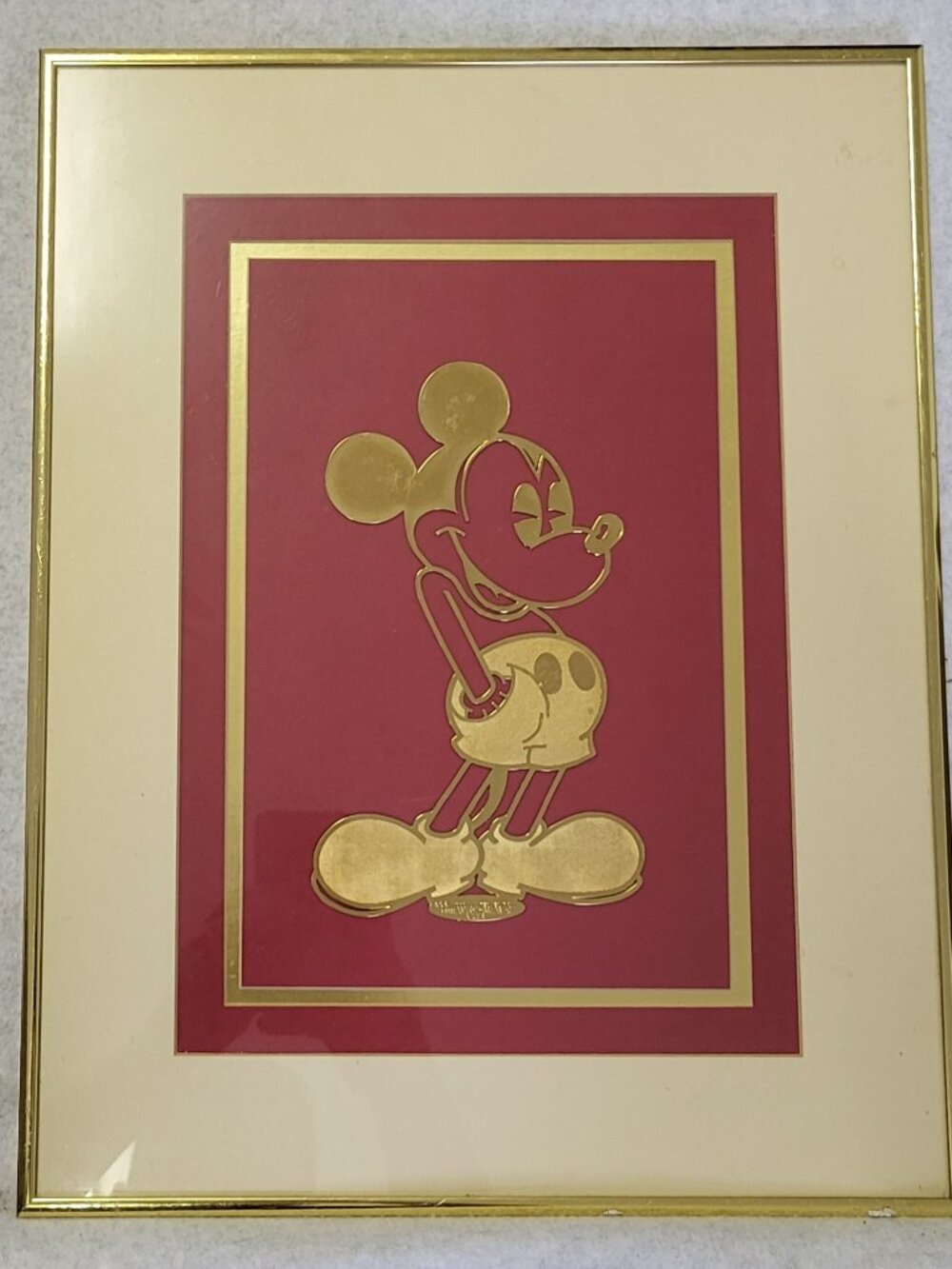 Vintage Mickey Mouse Limited Edition 14k Art Signed by Marilyn O-Brien. RARE!